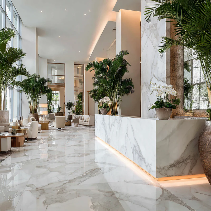 Premium quartz slab selection